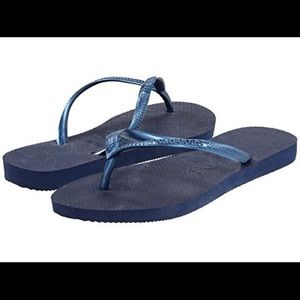 Havaianas Slim Navy Flip Flops 7